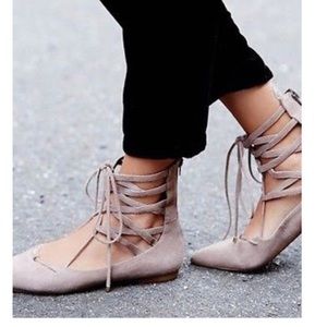 Jeffrey Campbell Taupe Atrium Flats