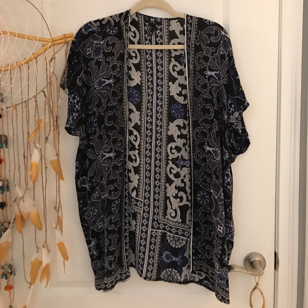 Forever 21 dark blue & grey cardigan