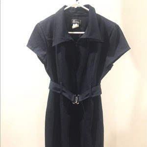 Flattering Navy blue dress buckle belt