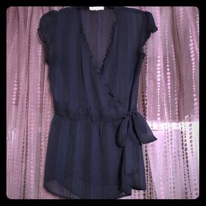 Ruffled Polka Dot Blouse