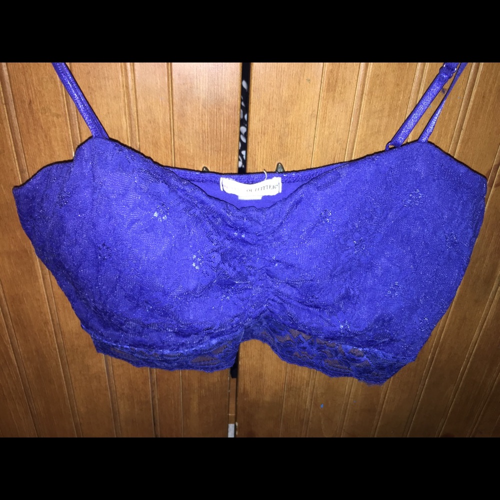 Lace top bra