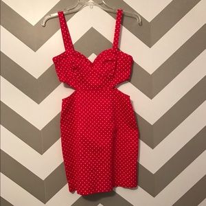 Urban Outfitters Polka Dot Cutout Dress