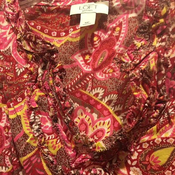 Ann taylor size Mp summer blouse - Picture 3 of 4