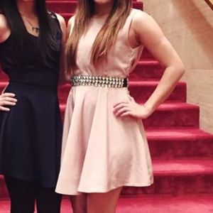 Nude embezzled dress