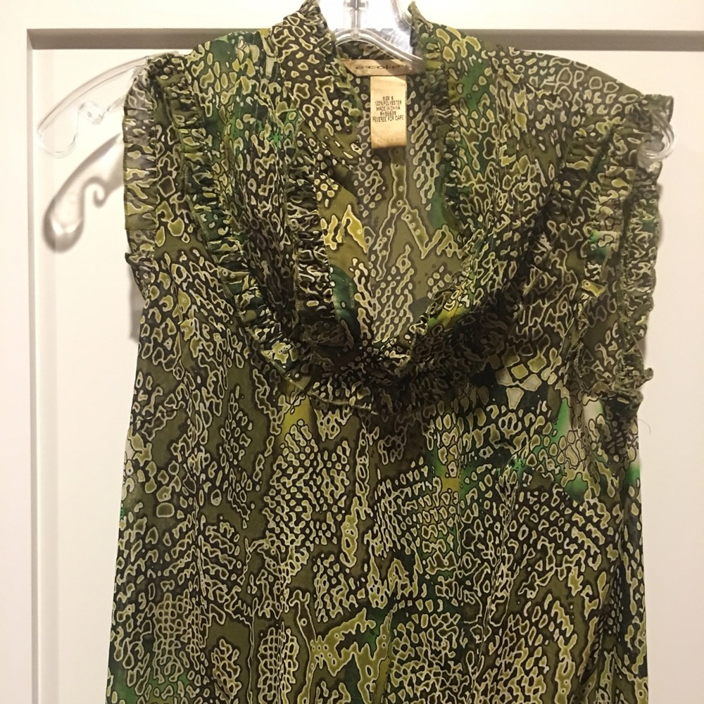 Ecology size S green colorful top