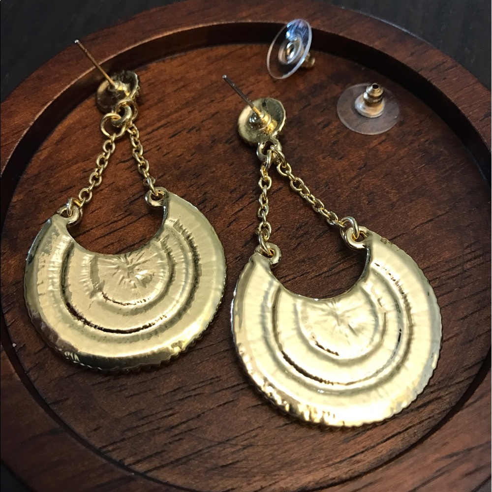💙💎Adorable Statement Earrings!💎💙Gold Pink Aqua - Picture 3 of 16