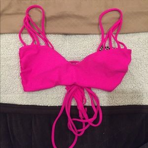 Acacia Krobokan Bikini Top in Guava Pop (NWOT)