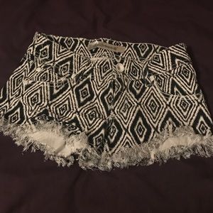 Aztec patterned shorts