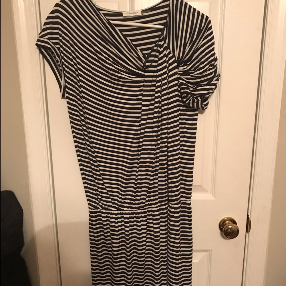 Calvin Klein Blue & White Summer Dress