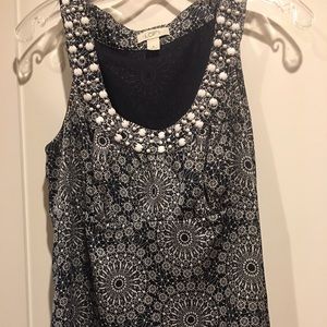 Ann taylor size 8 embellished neckline blouse