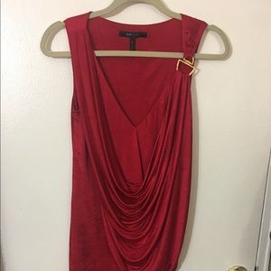BCBG MAXAZRIA DRAPE FRONT DRESS