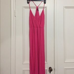 GAP hot pink maxi dress