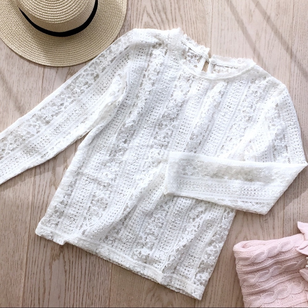 Jeanasis - white lace top