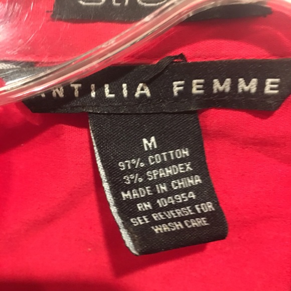 Beautiful size M red ruffle button down shirt - Picture 3 of 3