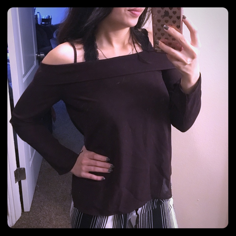 FINAL SALE!!!! Burgundy off shoulder Cotton On