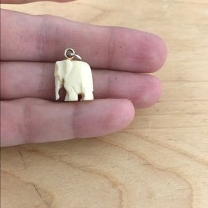 Carved Elephant mini pendant for necklace