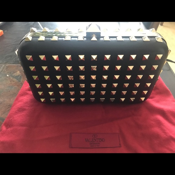 Authentic Valentino Rockstud Minaudiere Clutch