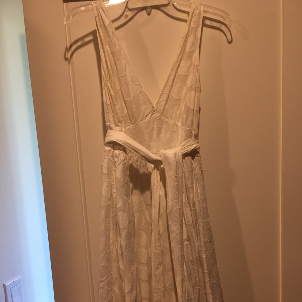 White full textured dress