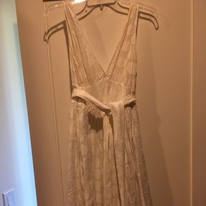 White full textured dress