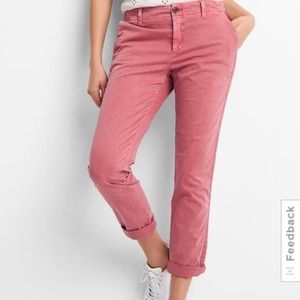 Gap twill girlfriend ankle chinos