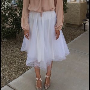 White tulle skirt