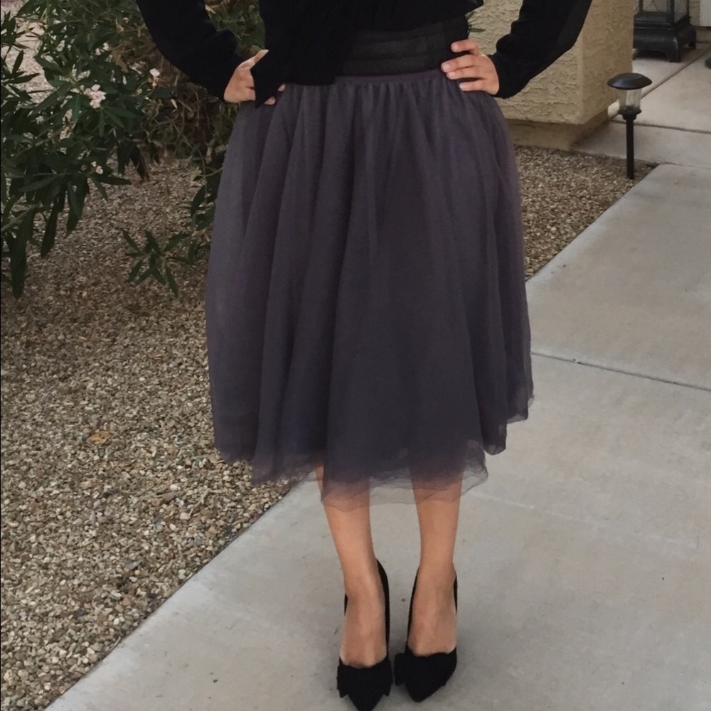 Grey tulle skirt