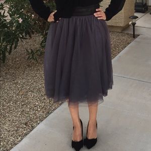 Grey tulle skirt