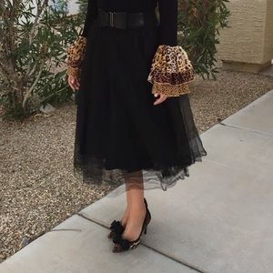 Black tulle skirt
