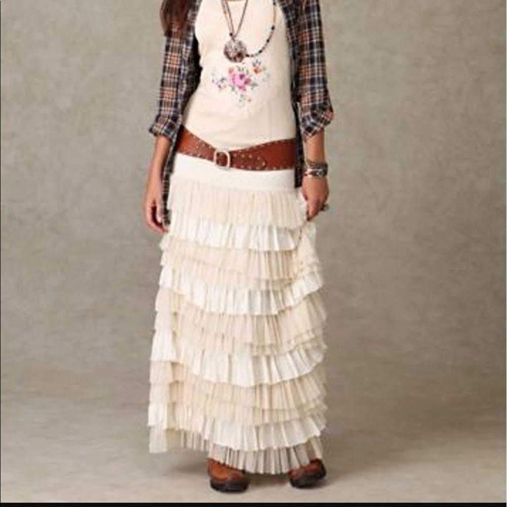 Free people ruffle skirt Exclusive! Sz small
