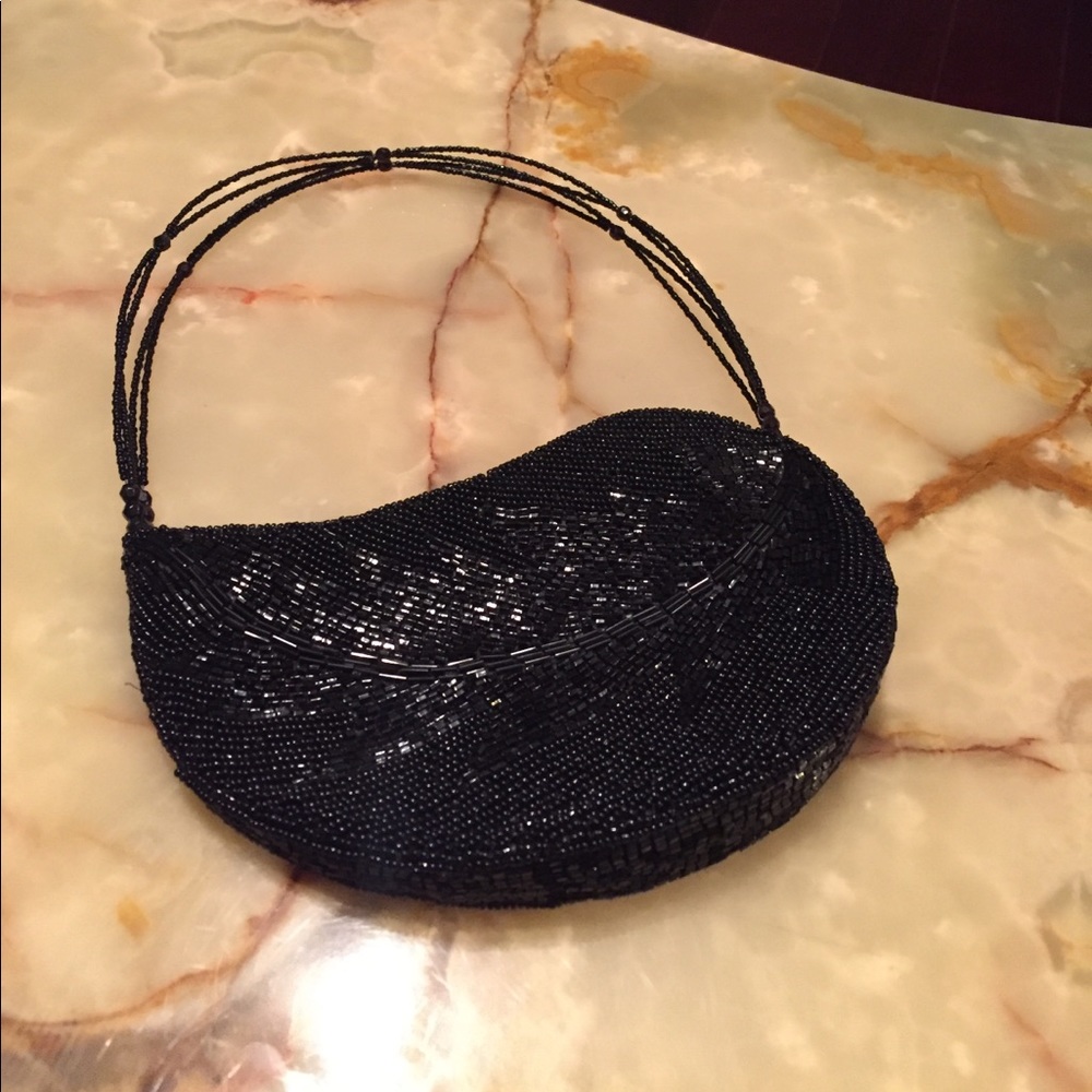Ladies Black Sequin Evening Handbag