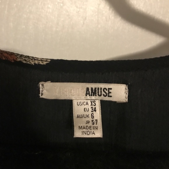 Amuse Society Black Floral Dress - Picture 2 of 6