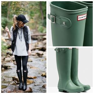 Green Hunter Boots (Tall)