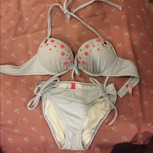 VICTORIA SECRET blue Push up bikini set
