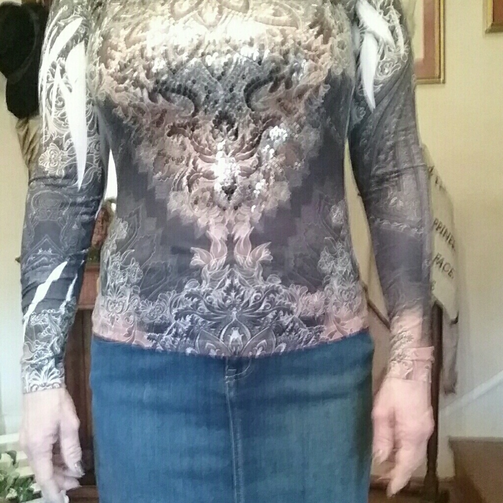 Daytrip Sequined Long Sleeve Shirt