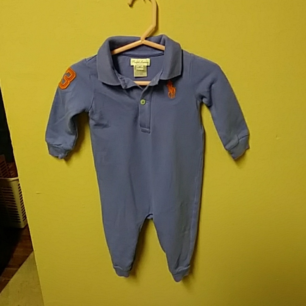 Ralph Lauren baby boy 1 piece sleeper bodysuit