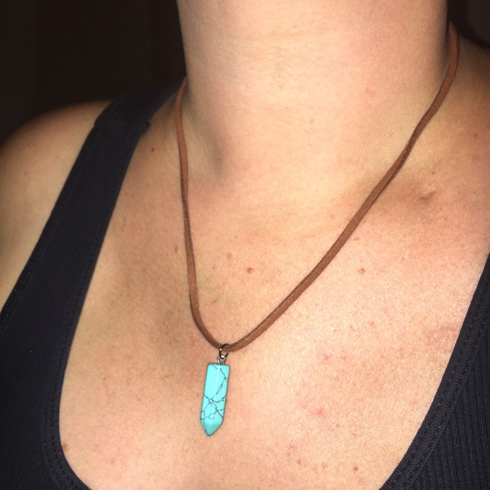 Suede leather necklace