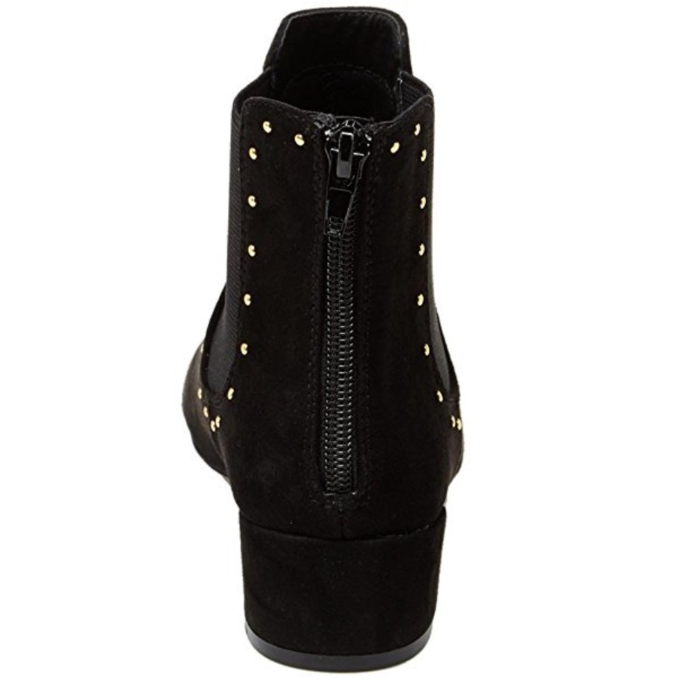Black Suede Studded Bootie - Picture 4 of 5
