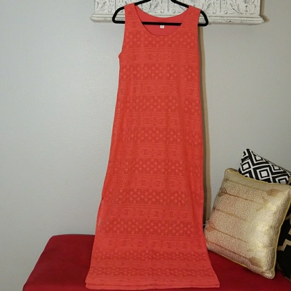XHILARATION Lace Maxi Dress - Picture 1 of 4