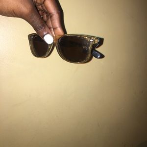 brown ray-ban square sun glasses