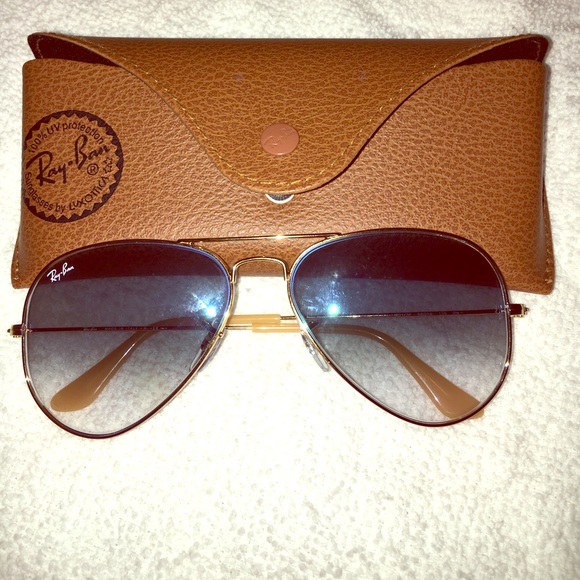 Ombré Blue And Gold Ray Bans - Picture 2 of 4