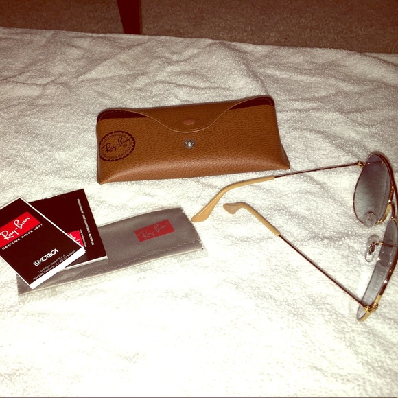 Ombré Blue And Gold Ray Bans - Picture 3 of 4