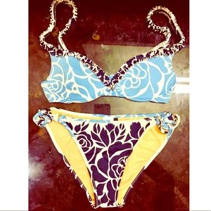 BCBG Maxazria Floral  Bikini Swim Suit 2 piece