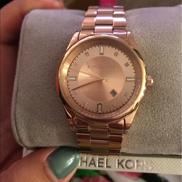 New Mk rose gold watch