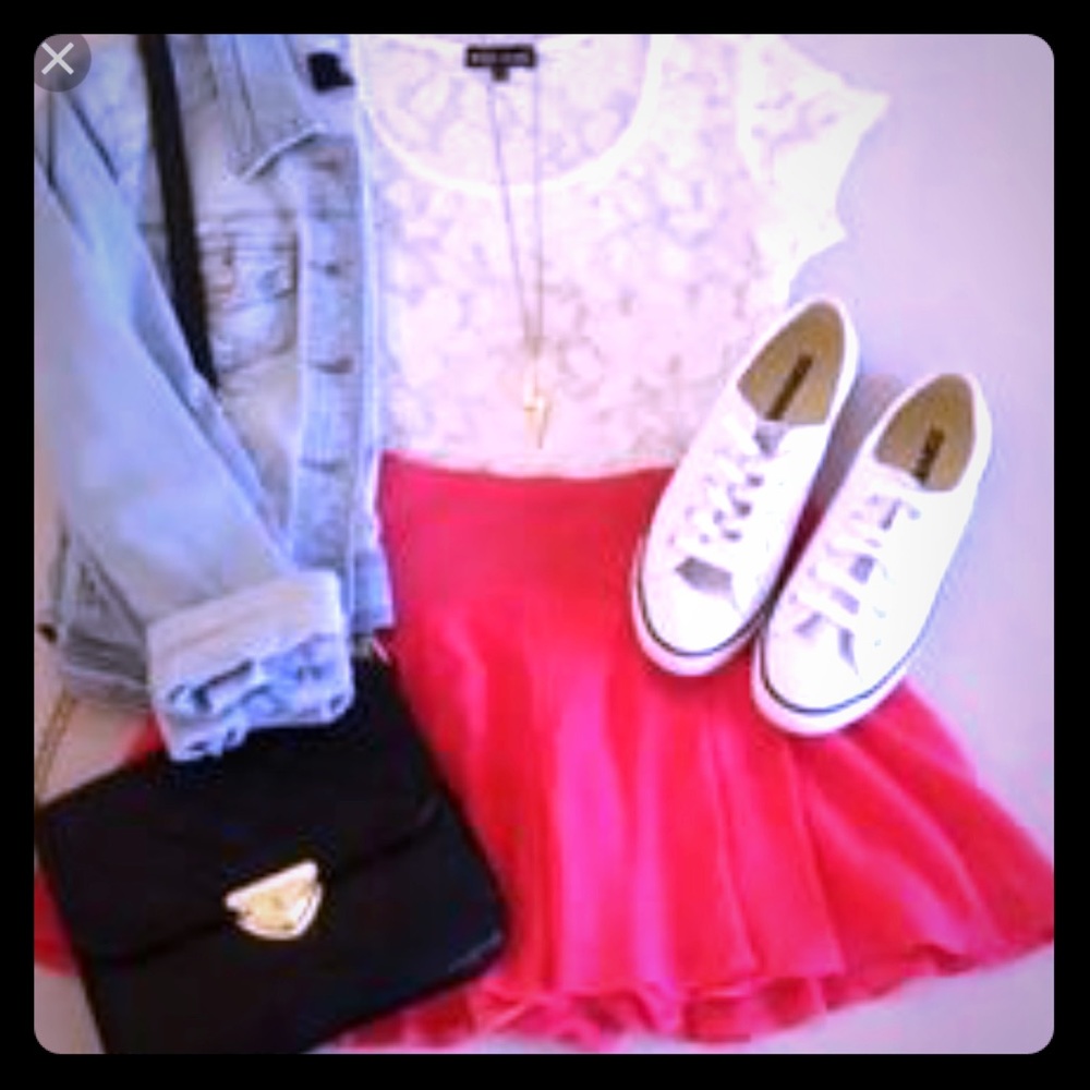 🎈SALE RUBY RIBBON Fit and Flair Pink Skirt -SK-17