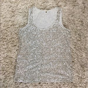 J. Crew Cream Ivory Sequin Tank Size M