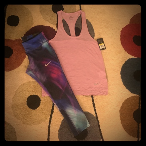Nike Pants - NWT TANK & CAPRI - TIGHTS SET