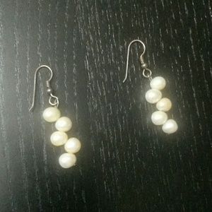 Freshwater Pearl Hanging Tiered Earrings