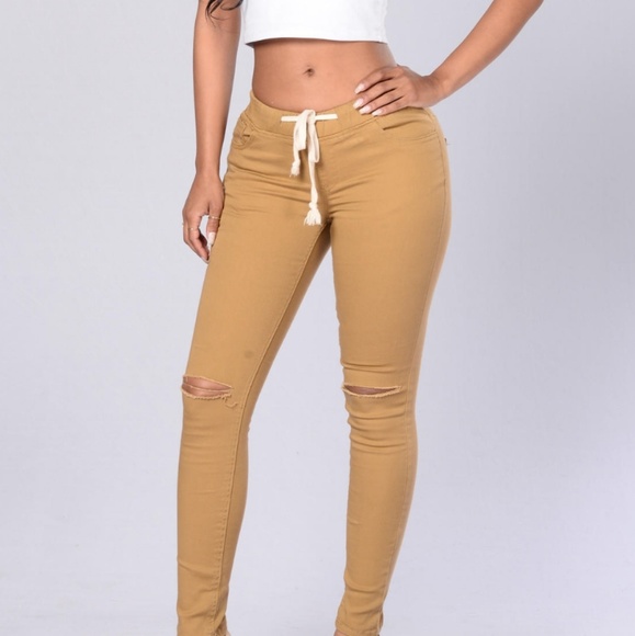 Knit Band Jeans