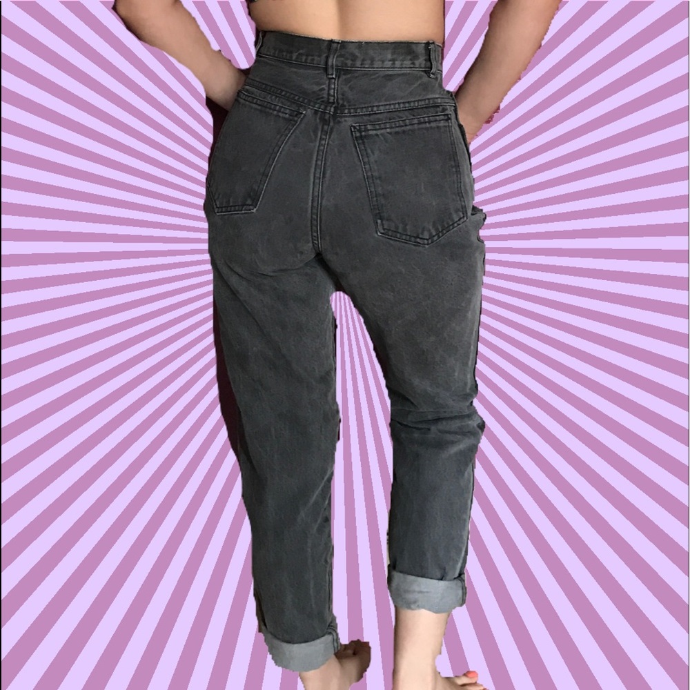 Vintage Gun metal grey high wasted mom jeans