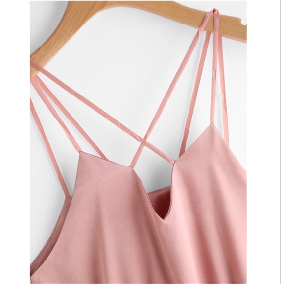 Gorgeous Pink Satin Romper - Picture 2 of 4